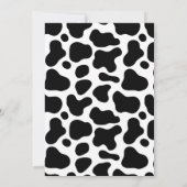 Moo niedliche Blumenrosa Heilige Kuh 1. Geburtstag Einladung (Rückseite)