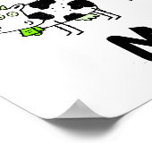 MOO. Niedliche Kuhausdruck Poster (Ecke)