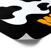 Moo! Niedliches Funny Cow Print Ghost Halloween T- Poster (Ecke)