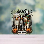 Moo oder Boo Halloween Cow Acrylschild (Neutral)
