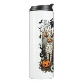 Moo oder Boo Halloween Cow Thermosbecher (Nach links gedreht)