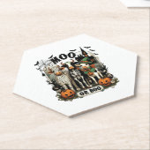 Moo oder Boo Halloween Cow Untersetzer (angewinkelt)