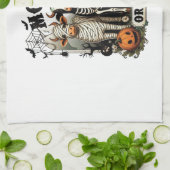 Moo oder Boo Halloween-Kuh Geschirrtuch (Gefaltet)