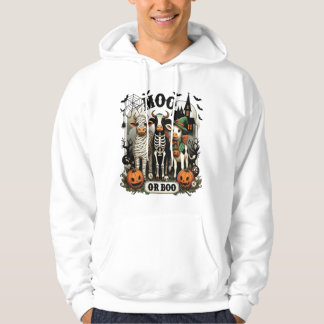 Moo oder Boo Halloween-Kuh Hoodie