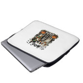 Moo oder Boo Halloween-Kuh Laptopschutzhülle (Vorne Knopf)