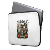 Moo oder Boo Halloween-Kuh Laptopschutzhülle (Vorderseite Links)