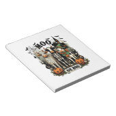Moo oder Boo Halloween-Kuh Notizblock (angewinkelt)