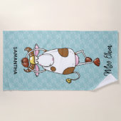 Moo Ohm Kuh Strandtuch (Vorderseite)