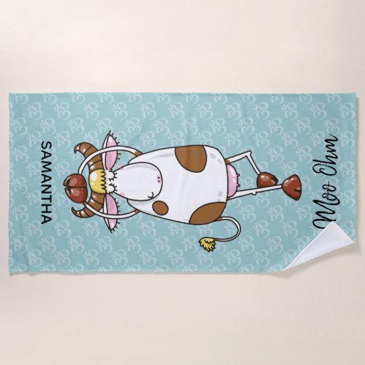 Moo Ohm Kuh Strandtuch (Vorderseite)