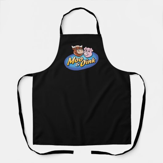 Moo & Oink Black Chef's Apron Schürze (Vorderseite)
