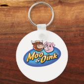 Moo & Oink Flaschenöffner Schlüsselanhänger (Vorderseite)
