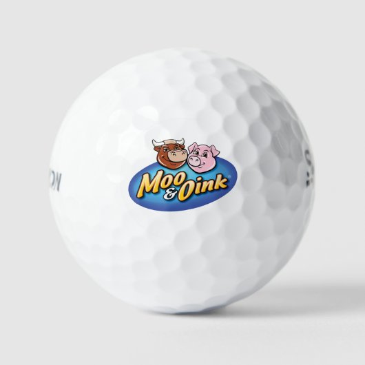 Moo & Oink Golf Balls Golfball (Vorderseite)