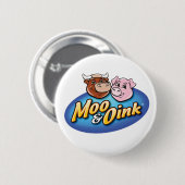 Moo & Oink Spaß-Button Button (Vorne & Hinten)