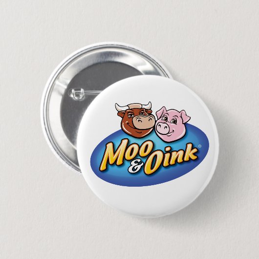Moo & Oink Spaß-Button Button (Vorne & Hinten)