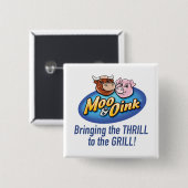 Moo & Oink "Thrill to the Grill" Button (Vorne & Hinten)