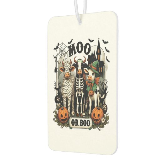 Moo or Boo Halloween Cow Autolufterfrischer (Links)
