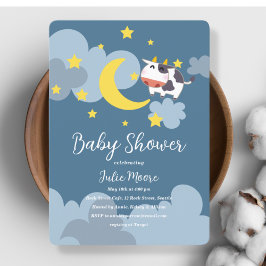 Moo Over the Moon Baby Shower Einladung
