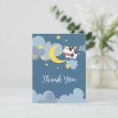 Moo Over the Moon Baby Shower Einladung (Stehend Vorderseite)