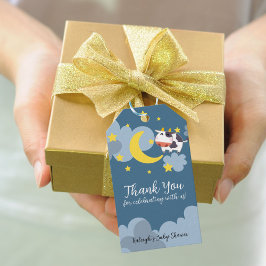 Moo Over the Moon Baby Shower Einladung Geschenkanhänger