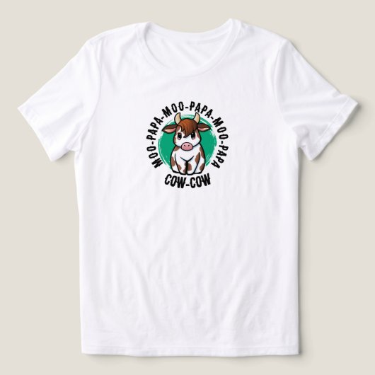 Moo Papa Cow Tri-Blend Shirt (Design Vorderseite)