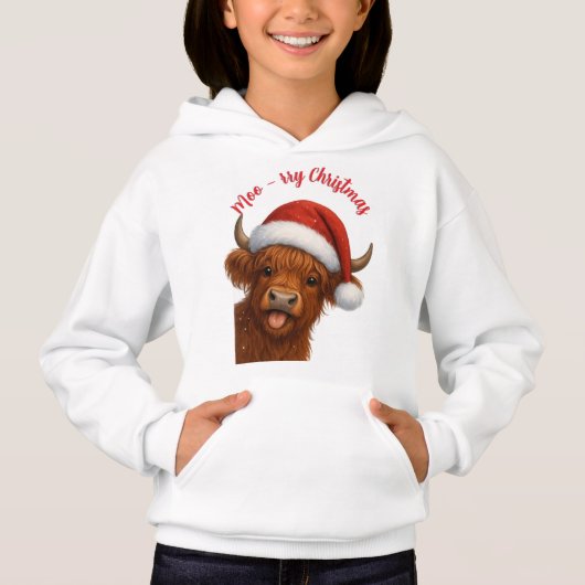 Moo-rry ChristmasT-Shirt Hoodie (Vorderseite)