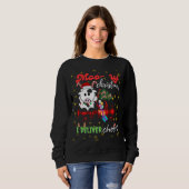 Moo-ry Christmas Cow in Plaid Truck Holiday design Sweatshirt (Vorne ganz)