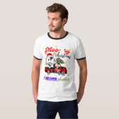 Moo-ry Christmas Cow in Plaid Truck Holiday design T-Shirt (Vorne ganz)