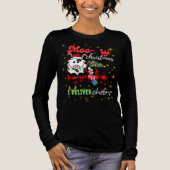 Moo-ry Christmas Cow in Plaid Truck Holiday design Tri-Blend Shirt (Vorderseite)