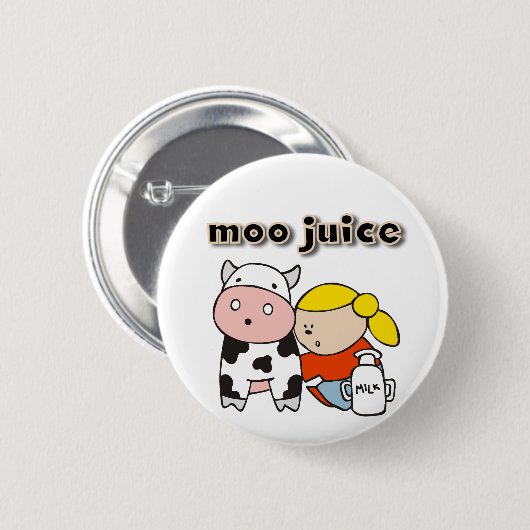 MOO-Saft-T-Shirts und Geschenke Button (Vorne & Hinten)