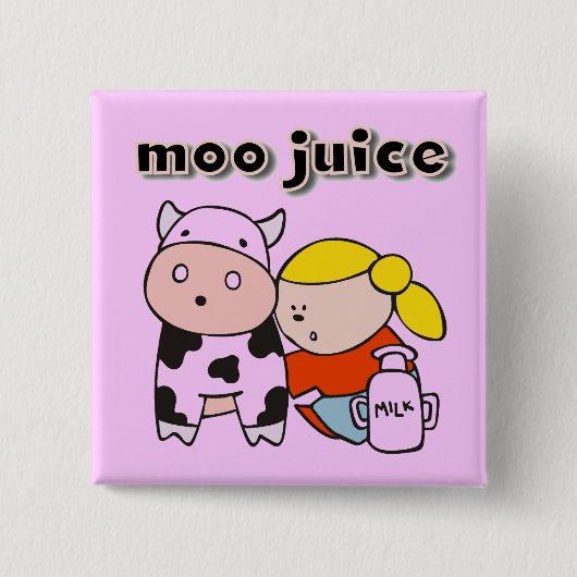 MOO-Saft-T-Shirts und Geschenke Button (Vorderseite)