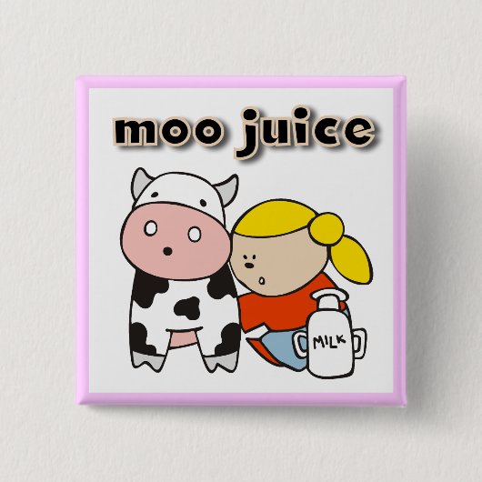MOO-Saft-T-Shirts und Geschenke Button (Vorderseite)