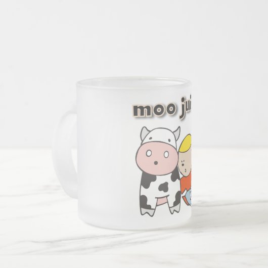 MOO-Saft-T-Shirts und Geschenke Mattglastasse (Vorderseite Links)