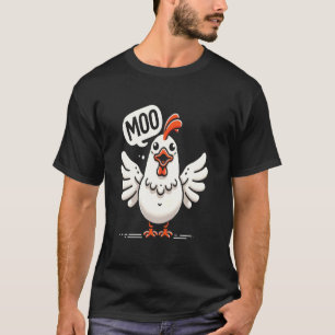 Moo sagt das Huhn - Komische Kuh-Huhn-Fusion T-Shirt