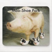 MOO-Schuh Schweinefleisch Mousepad (Vorne)
