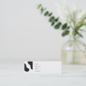 MOO Schwarz und Weiß Milchkuh Muster Druckgeschenk Mini Visitenkarte (Stehend Vorderseite)