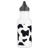 MOO-Schwarzweiss-Milchkuh-Muster-Druck Edelstahlflasche (Links)