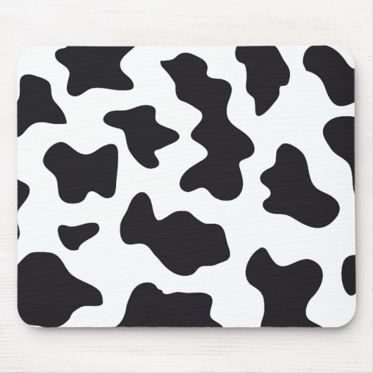 MOO-Schwarzweiss-Milchkuh-Muster-Druck-Geschenke Mousepad (Vorne)