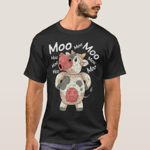 Moo Süße Bauernhöfe Tierliebhaber Lustiger Bauer K T-Shirt