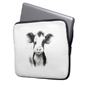 🔌 💻 "Moo-Tech" Kuh Print Electronics Bag 💻 🔌 Laptopschutzhülle (Vorderseite Links)