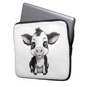 🔌 💻 "Moo-Tech" Kuh Print Electronics Bag 💻 🔌 Laptopschutzhülle (Vorderseite Links)