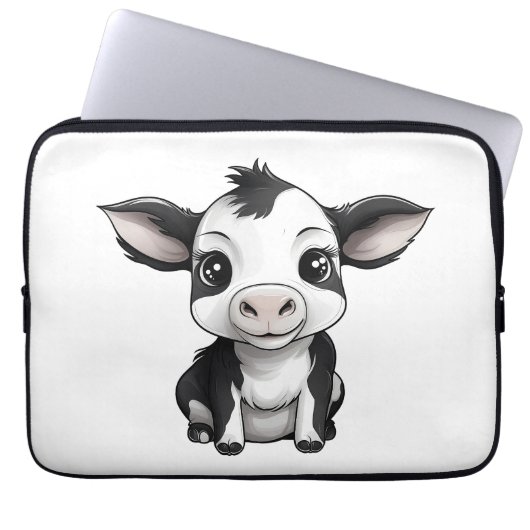 🔌 💻 "Moo-Tech" Kuh Print Electronics Bag 💻 🔌 Laptopschutzhülle (Vorderseite)