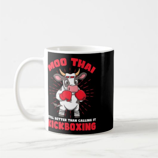 Moo Thai Better Than Kickboxing Design Kaffeetasse (Links)
