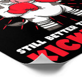 Moo Thai Better Than Kickboxing Design  Poster (Ecke)