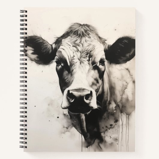 Moo-tivational Cow Spiral Notebook Notizblock (Vorderseite)