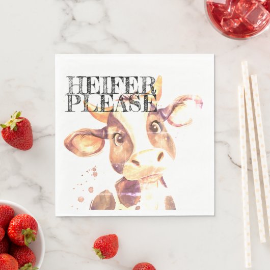 Moo-ve Over langweilige Napkins: Heifer bitte Serviette (Beispiel)