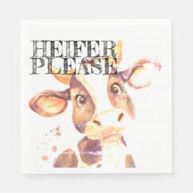 Moo-ve Over langweilige Napkins: Heifer bitte