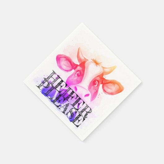 Moo-ve Over langweilige Napkins: Heifer bitte Serviette (Ecke)