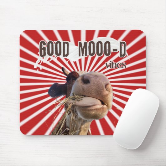 Moo-ve-Through-Arbeit: Gute Moo-d-Vibes Mousepad (Mit Mouse)