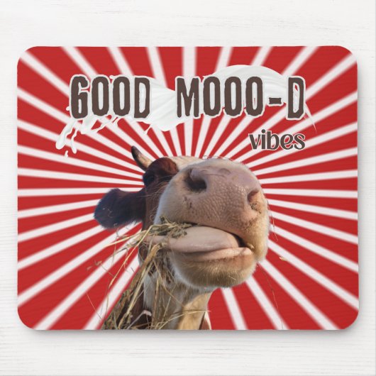 Moo-ve-Through-Arbeit: Gute Moo-d-Vibes Mousepad (Vorne)