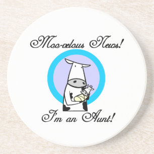 Moo-velous News Ich bin ein Tante T - Shirt und Ge Sandstein Untersetzer